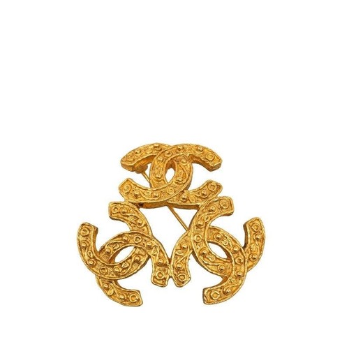 Chanel logo triple brooch - chanel, cc