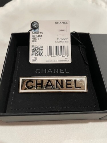 Chanel box logo brooch pin - brooch,
