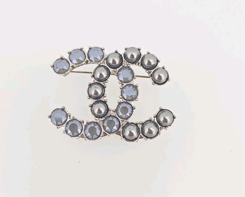 Chanel grey pearl and - and, crystal