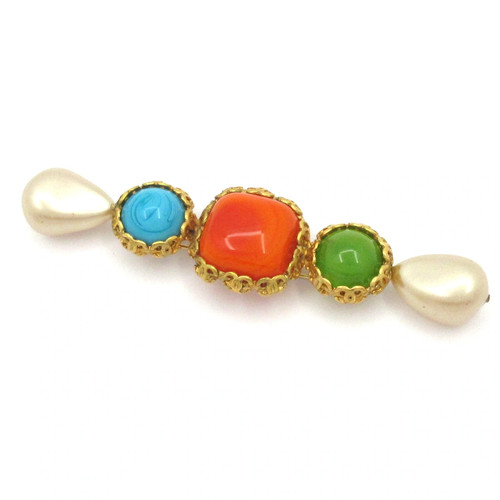 Chanel gripoix gold orange - gripoix,
