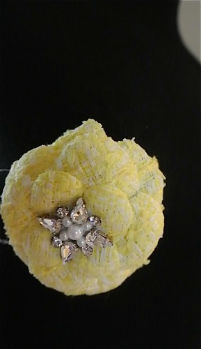 Chanel tweed camelia brooch - chanel:tweed,
