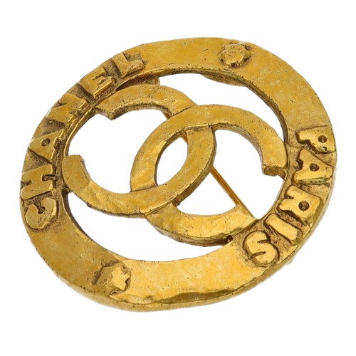 Chanel coco mark brooch - coco, brass