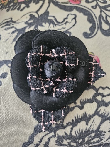 Chanel pink black tweed - tweed, &