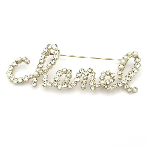 Chanel gold clear pearl white - clear,