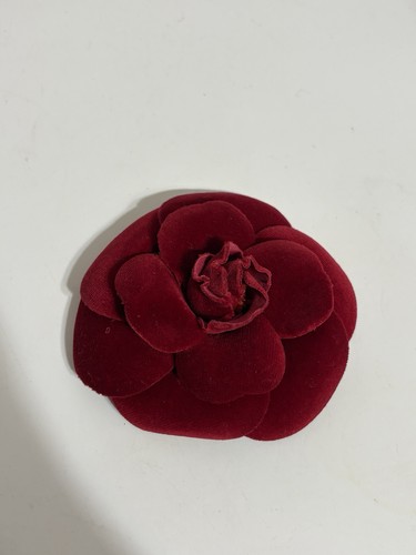 Vtg chanel red velveteen - chanel,