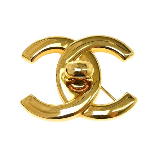 Best08 chanel turnlock brooch - chanel,