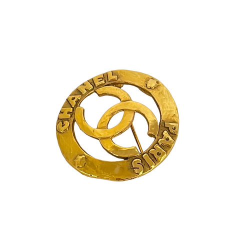 Chanel gold hardware brooch - chanel,