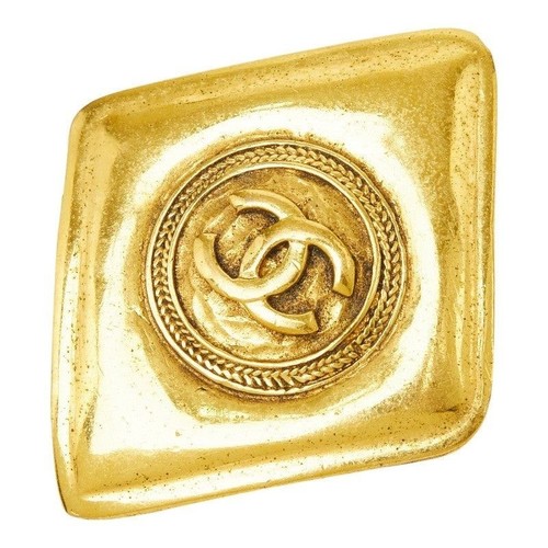 Chanel logo rhombus brooch - cc,