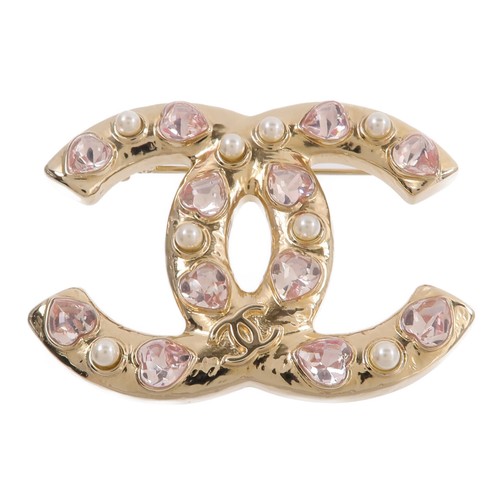 Chanel ghw brooch ab8219 - chanel,