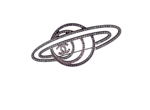 Chanel saturn crystal - saturn, brooch